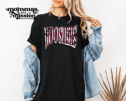 hoosiers wavy distressed text (youth)