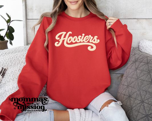 indiana native faux chunky knit in cream