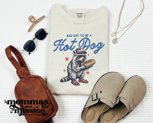bad day to be a hot dog raccoon