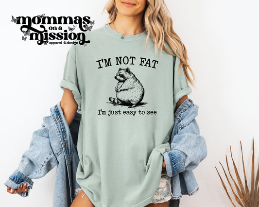 i'm not fat i'm just easy to see