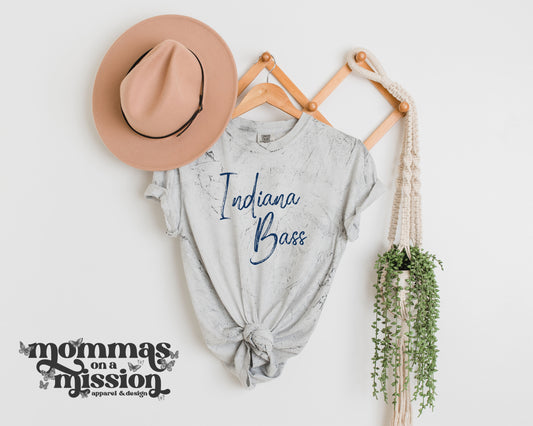 distressed cursive baseball (navy)