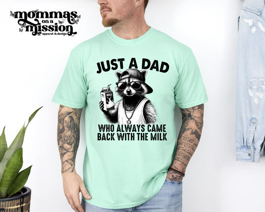 just a dad who always came back with the milk