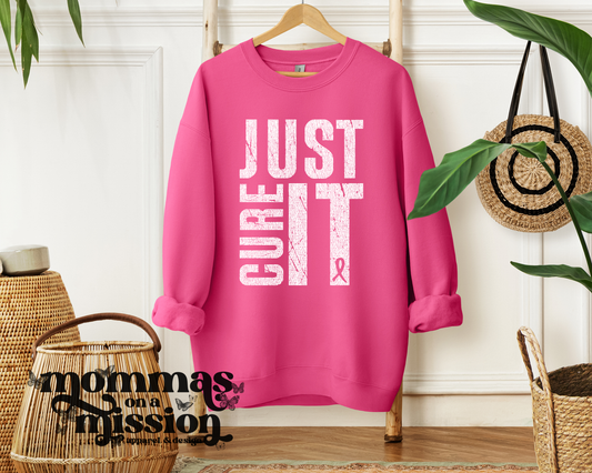 just cure it with breast cancer ribbon