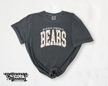 neutral checkered monroe central bears (youth)