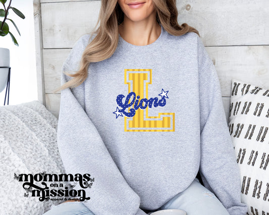 l lions stripes/dots