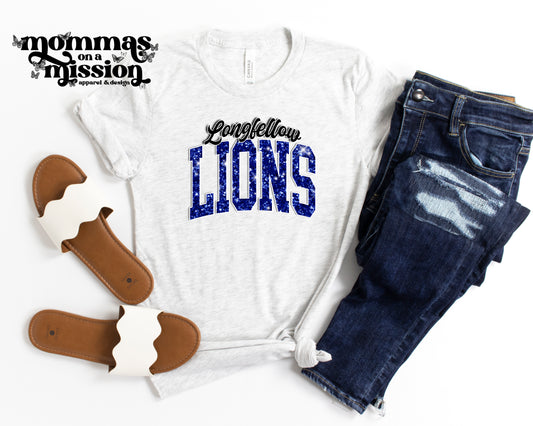 faux glitter longfellow lions (youth)