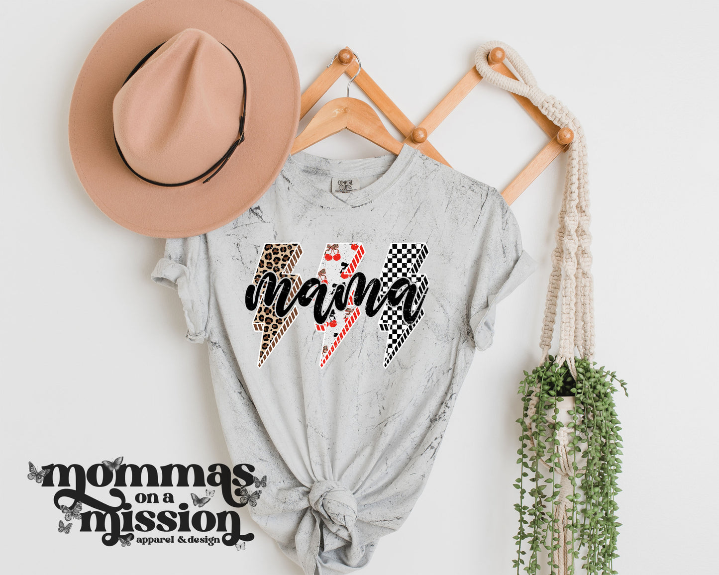 mama checkered leopard & cherry bolts