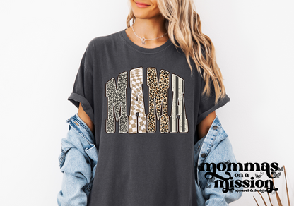 mama neutral patterned letters