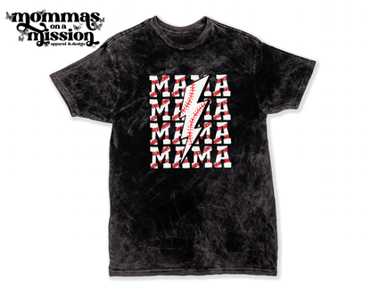 mama baseball lightning bolt