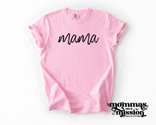 mama distressed cursive font