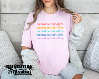 mental health matters stacked colorful