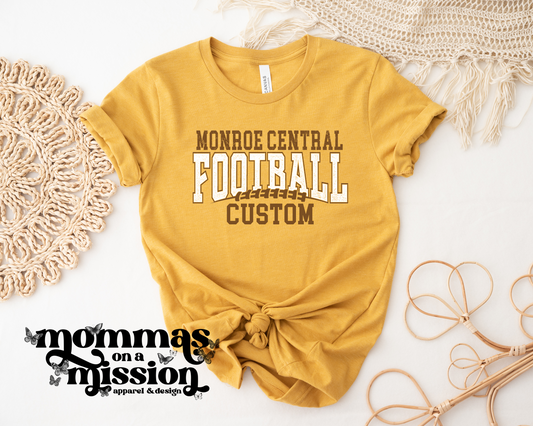 monroe central custom name - mhcs football fundraiser