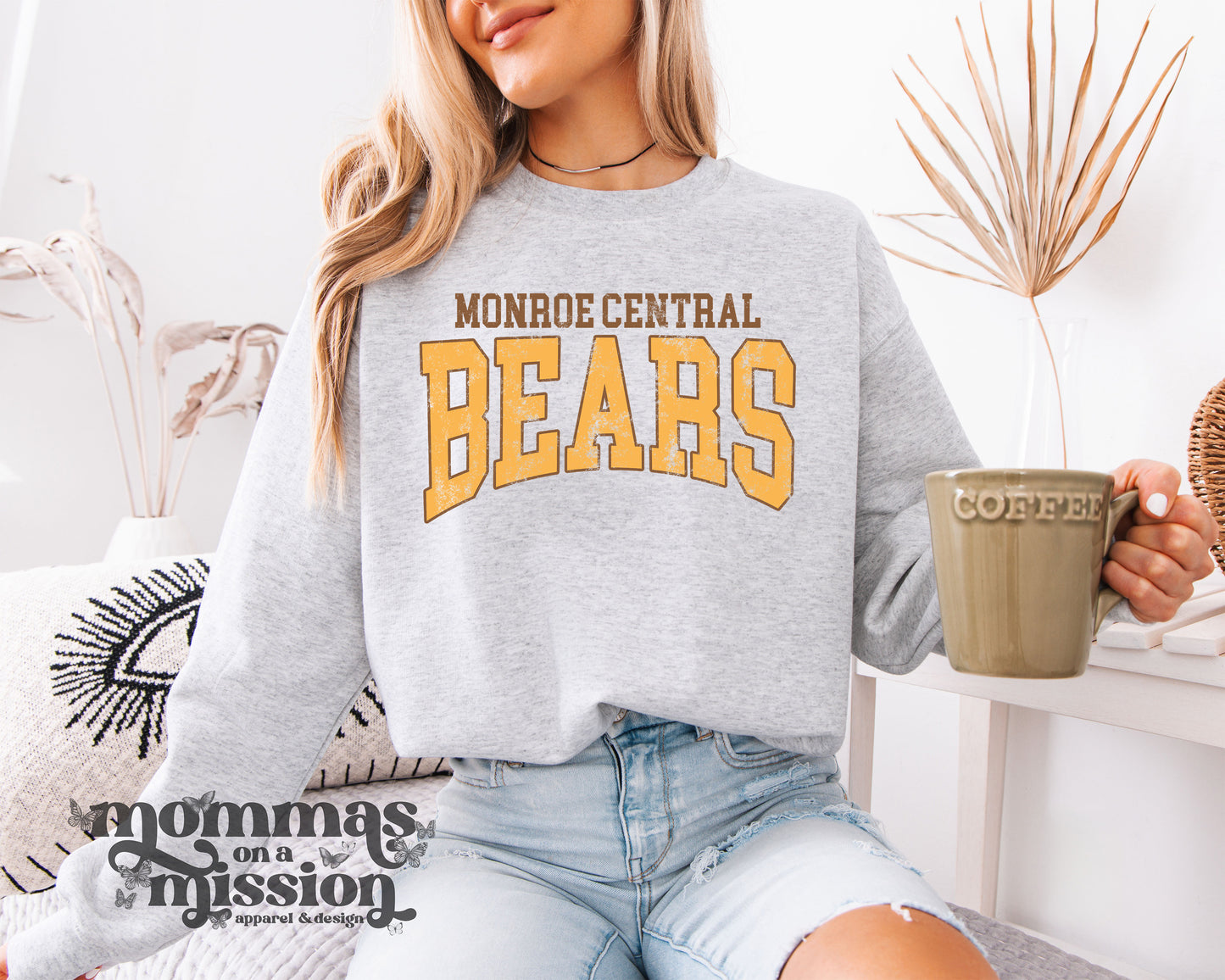 monroe central bears warped text (youth) - PTO fundraiser