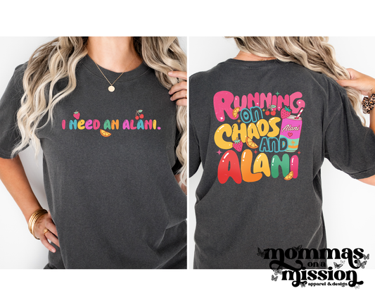 i need an alani/running on chaos and alani