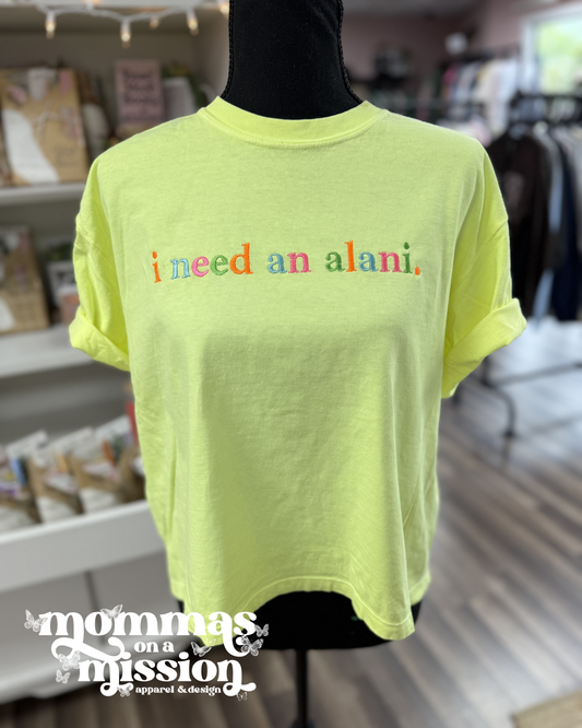 i need an alani - embroidered