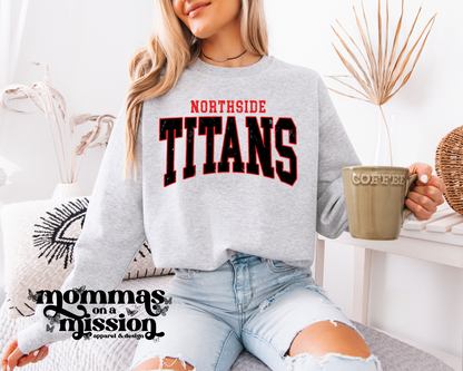 northside titans warped text