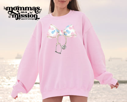 baby stethoscope and coquette bow