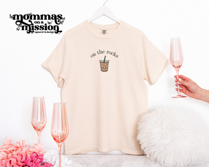 on the rocks iced coffee