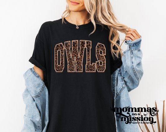 brown leopard owls