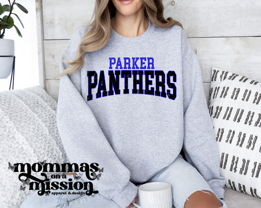 parker panthers warped text