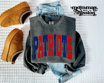 patriots faux crochet