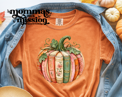 pumpkin of floral books