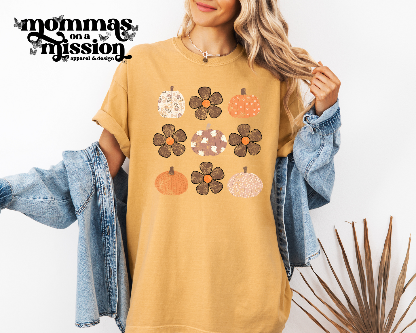 pumpkins and flowers
