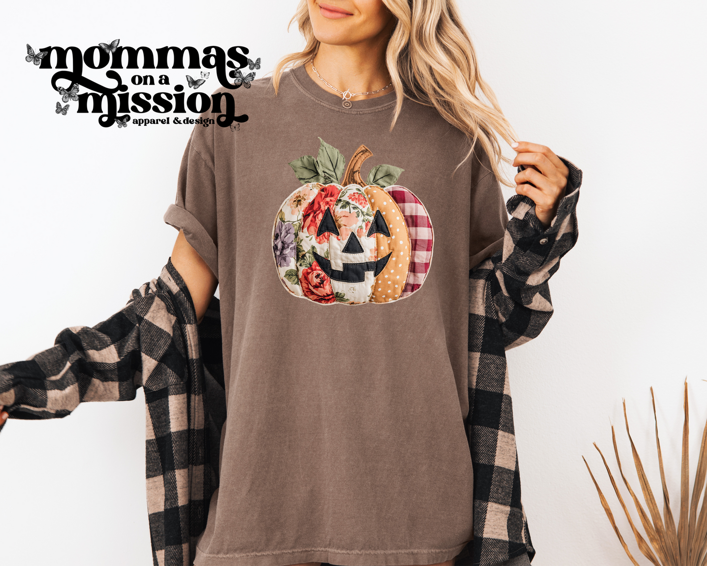 floral patchwork pumpkin