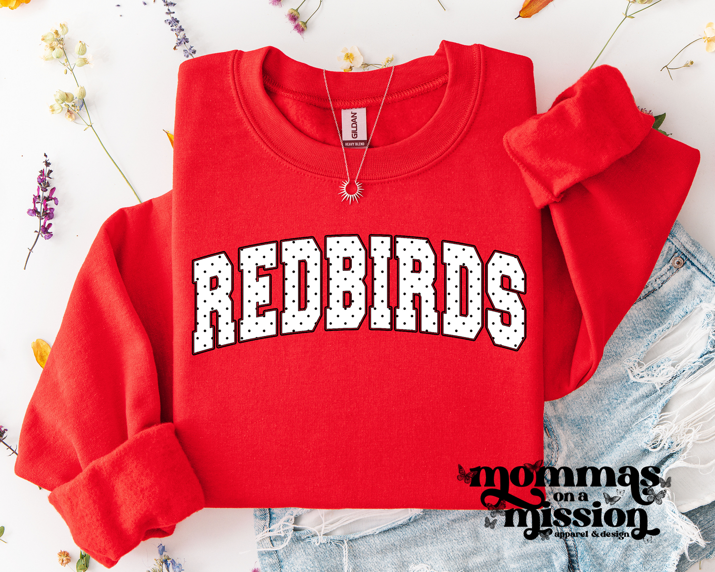 redbirds black & white polka dots (youth)