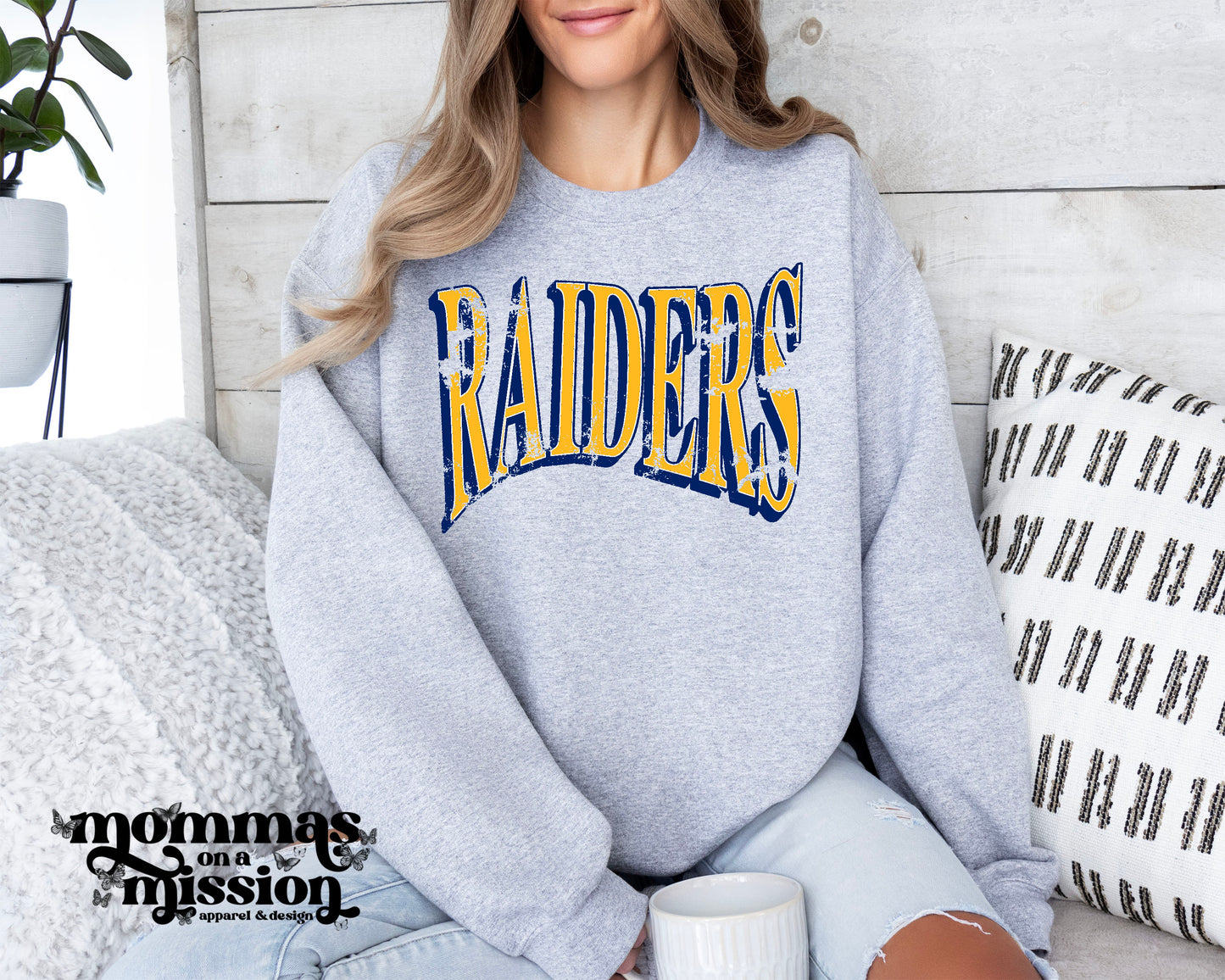raiders (navy) wavy distressed