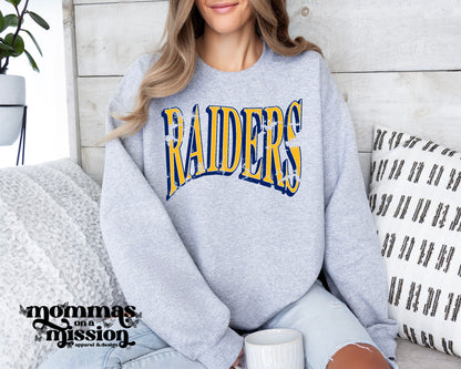 raiders (navy) wavy distressed