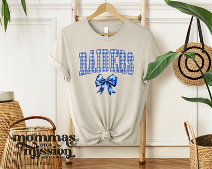 gingham raiders navy (youth)