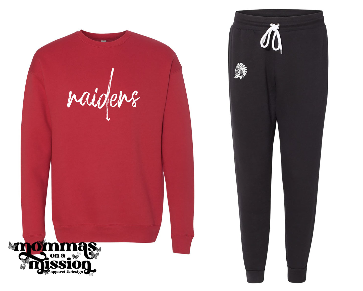 raiders spirit sweat set - red/black