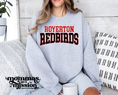 royerton redbirds warped text