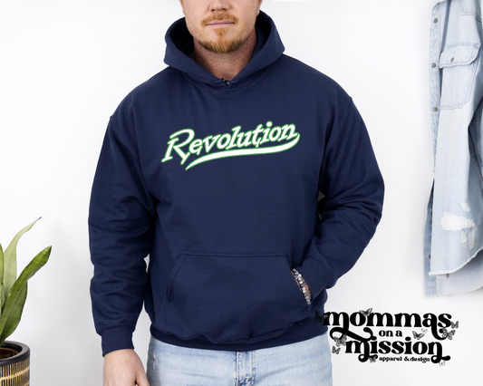 revolution script white/green (youth) - indiana revolution