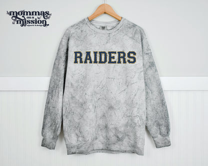 raiders in navy faux chenille
