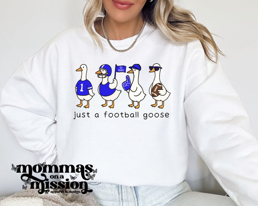 just a football goose - royal blue