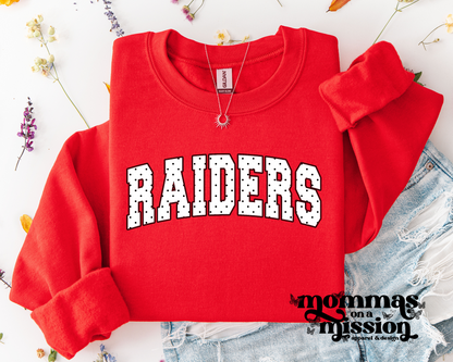 raiders black & white polka dots (youth)