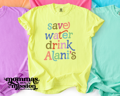 save water drink alani's