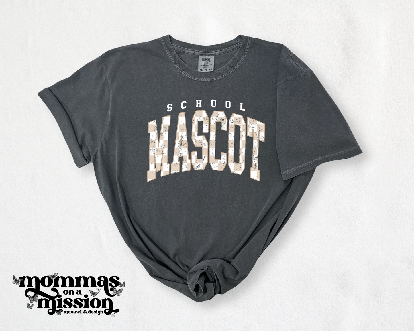 custom neutral checkered school/mascot (youth)