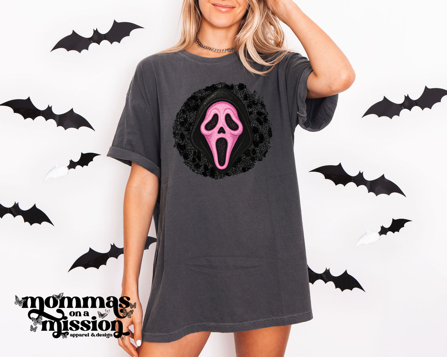 ghostface with leopard glitter