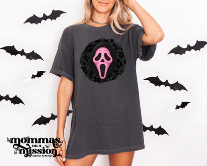 ghostface with leopard glitter