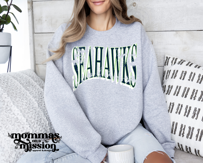 wavy distressed seahawks (youth)