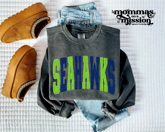 seahawks faux crochet