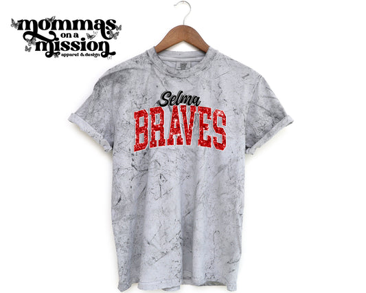 selma braves in faux glitter