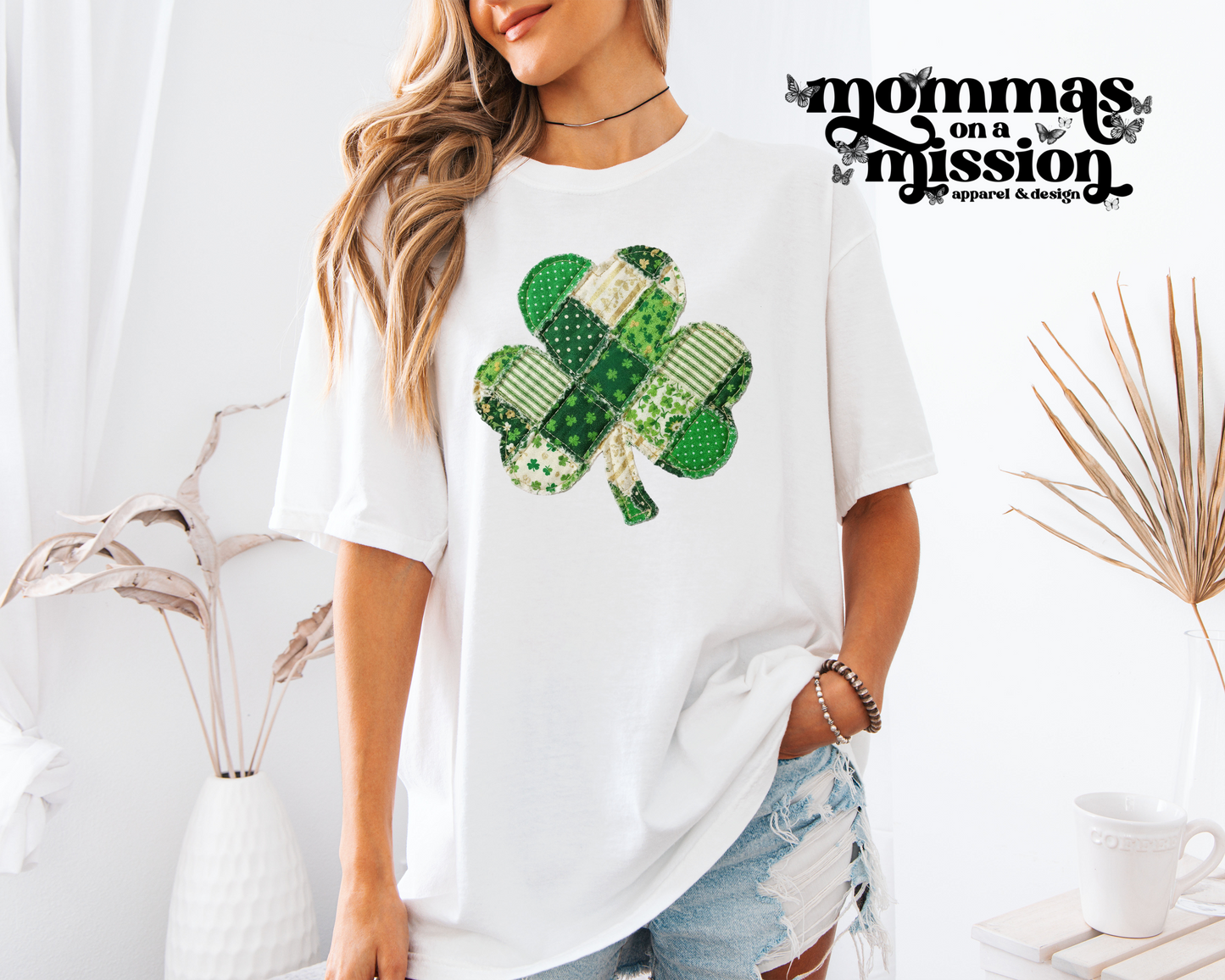 faux patchwork shamrock