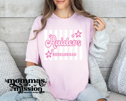 shenandoah raiders pink preppy stripes (youth)