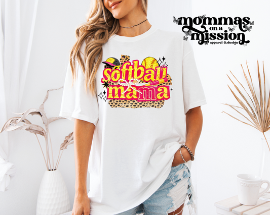 softball mama leopard ransom letters