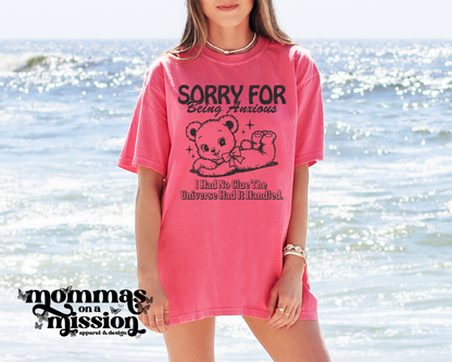 sorry for being anxious