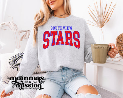 southview stars warped text